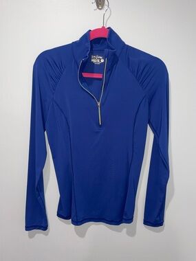 Lilly Pulitzer Navy Long Sleeve Half-Zip Top